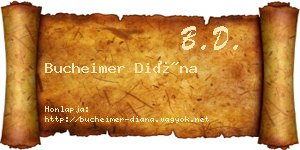 Bucheimer Diána névjegykártya